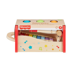Fisher-Price Wood Toddler Toy Pound & Tap Bench Xylophone HXT88 18m+
