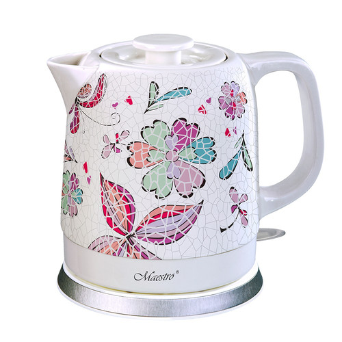 Feel Maestro 1.5L Ceramic Electric Kettle "FLOWERS" 1500W MR-068-FLOWERS