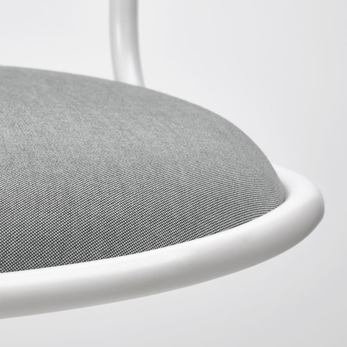 ÖRFJÄLL Swivel chair, white, Vissle light grey