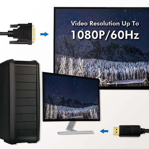 LogiLink DisplayPort to DVI Cable 2 m, black