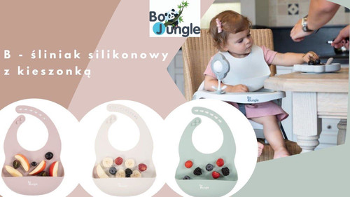 Bo Jungle B-Silicone Bib Grey