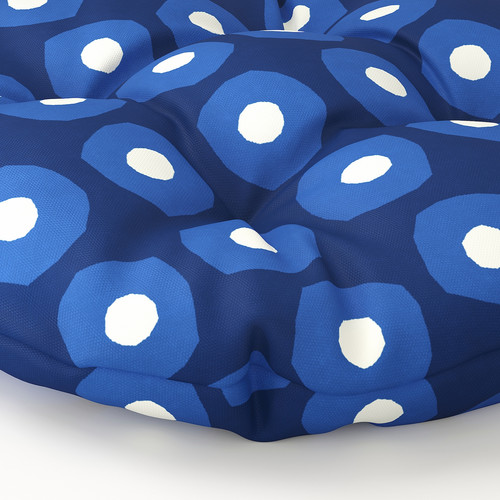 KLÖSAN Chair cushion, outdoor, dark blue, 35 cm