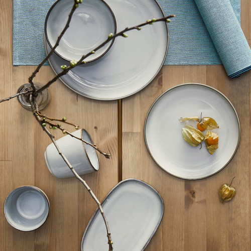 GLADELIG Side plate, grey, 20 cm