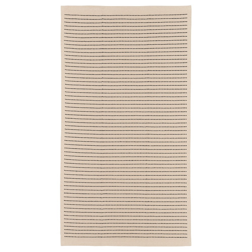 STARREKLINTE Rug, flatwoven, natural/black, 80x150 cm