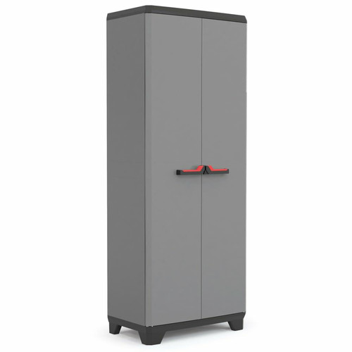 Keter Stilo Tall Storage Cabinet, black/grey