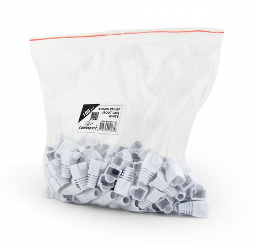 Gembird Strain Relief RJ45, white, 100 pcs