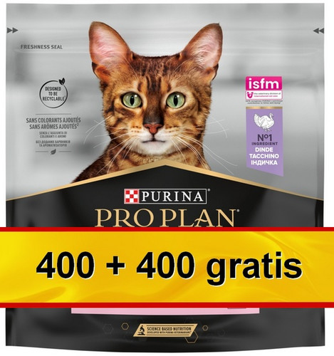 Purina Pro Plan Cat Delicate OptiDigest Dry Food 800g (400+400g free)