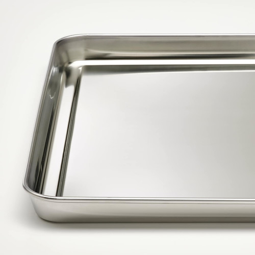 GRILLTIDER Serving tray, stainless steel, 40x30 cm