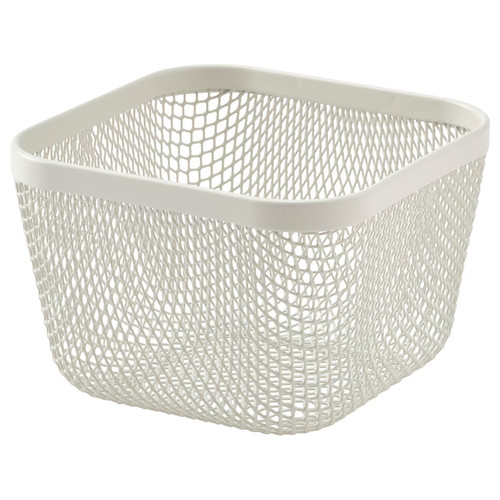 IKEA 365+ Food storage basket, metal/white, 14x14x10 cm