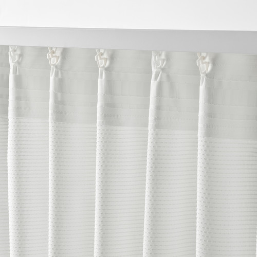 GUNNLAUG Sound absorbing curtain, white, 145x300 cm
