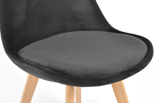 Upholstered Dining Chair Bolonia Lux, black