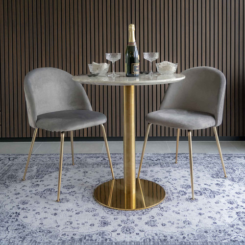 Velvet Dining Chair with Metal Legs Vic, gold/black