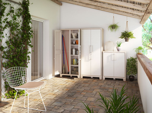Outdoor/Workshop High Cabinet Multispace, beige