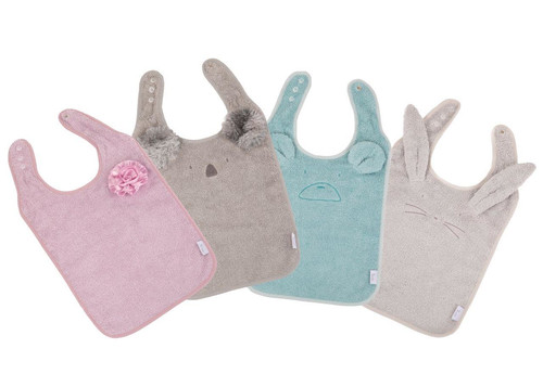 Bo Jungle B-Bib Ecological Rabbit Grey