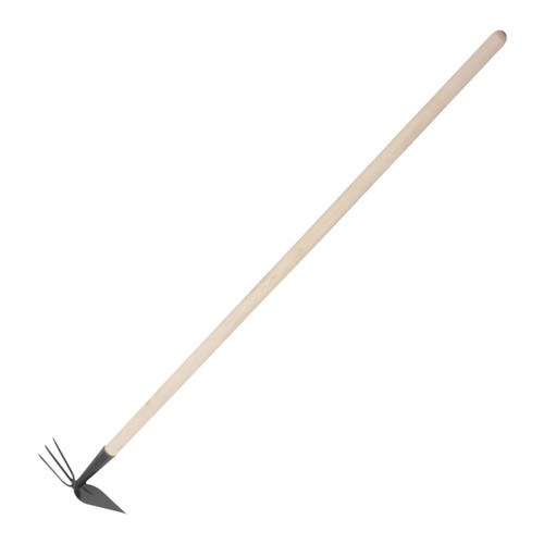 Heart Hoe with Forks & Wooden Shaft 110 cm