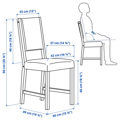 STEFAN Chair, brown-black/Knisa grey/beige