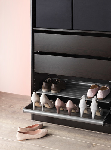 KOMPLEMENT Pull-out shoe shelf, dark gray, 50x58 cm