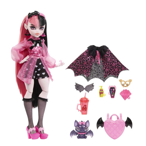 Monster High Draculaura Doll With Pet And Accessories HHK51 4+