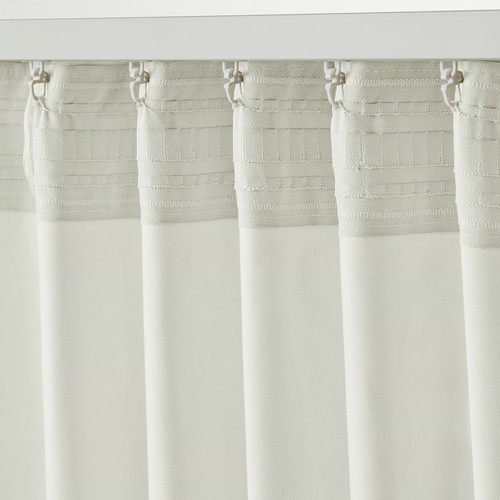 SANELA Curtains, 1 pair, off-white, 140x300 cm