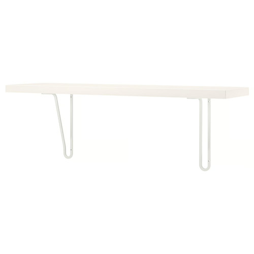 BERGSHULT / FÖRLÄGGARE Wall shelf, white/white, 80x20 cm