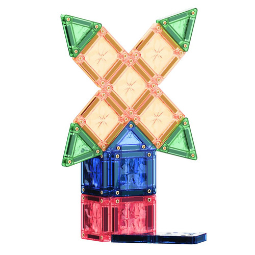 Cleverclixx Magnetic Tiles Mini Tiles Pack Pastel 28 pieces, 3+