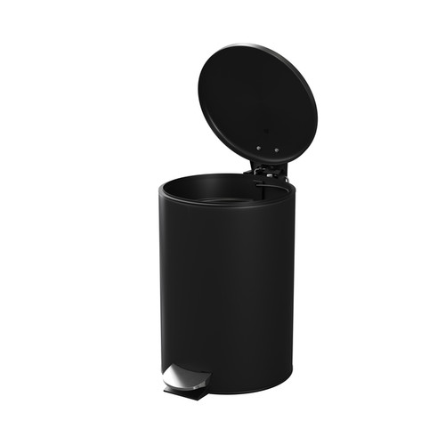 GoodHome Bathroom Waste Bin Koros 3l, soft close, black