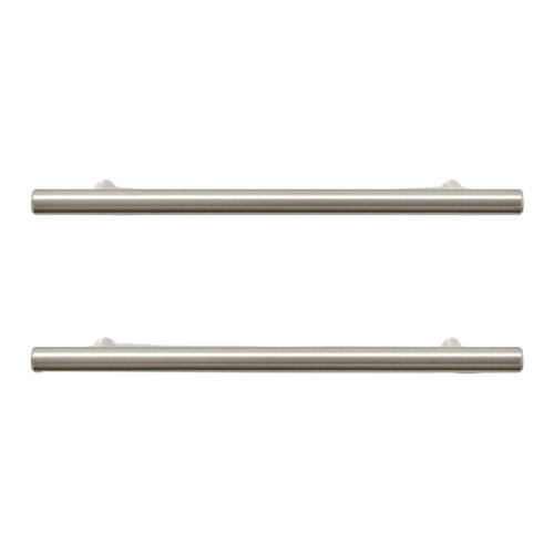 GoodHome T-bar Cabinet Handle Annatto 220 mm, silver, 2 pack