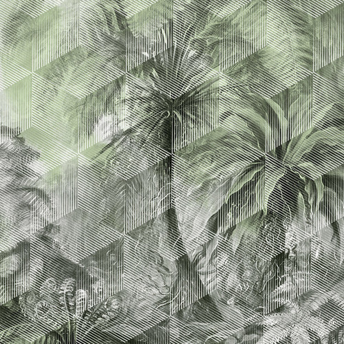 GoodHome Wall Mural Wallpaper Tanan, light green palms