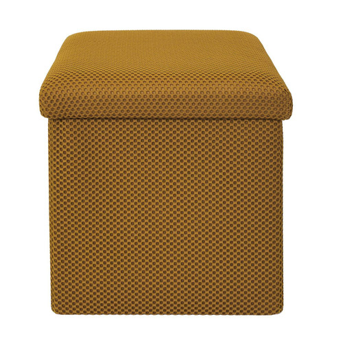 Folding Storage Pouffe Vels Atom, yellow