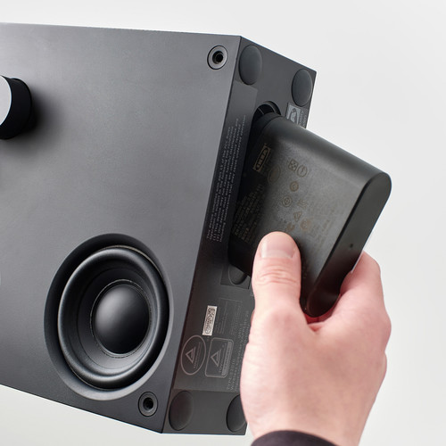 VAPPEBY Bluetooth speaker, black/gen 3, 20x20 cm