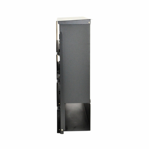 Modern Wall-Mount Letterbox, Black, 370x370x105mm