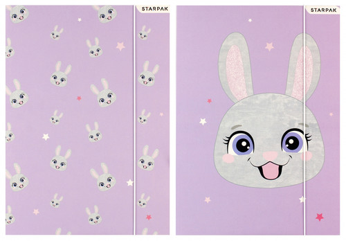 Document File Folder with Elastic Band A4 1pc Rabbit