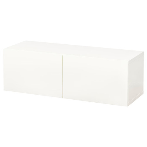 BESTÅ Wall-mounted cabinet combination, white/Lappviken white, 120x42x38 cm
