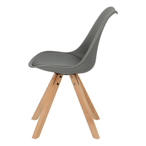Dining Chair Norden Star Square, natural/dark grey