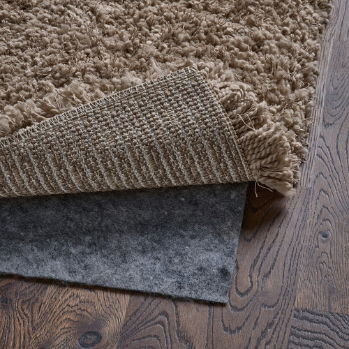 VOLLERSLEV Rug, high pile, beige, 160x230 cm