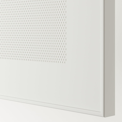 BESTÅ Wall-mounted cabinet combination, white/Mörtviken, 120x42x64 cm