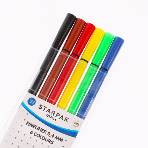 Starpak Fineliner 0.4 6 Colours
