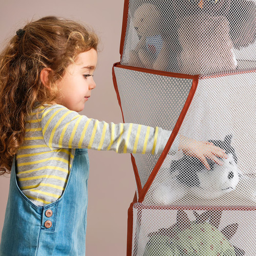 TIGERFINK Storage with 5 compartments, beige/orange