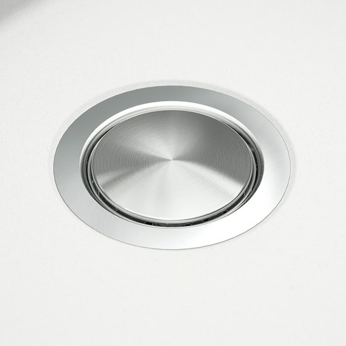 KILSVIKEN Inset sink, 1 bowl with drainboard, white quartz composite, 72x46 cm