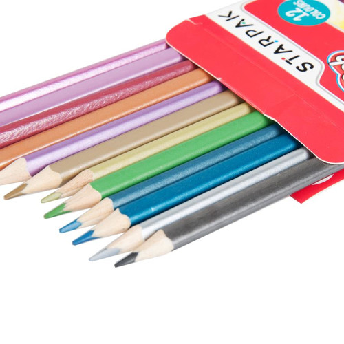 Starpak Triangular Metallic Colour Pencils 12pcs Play-Doh