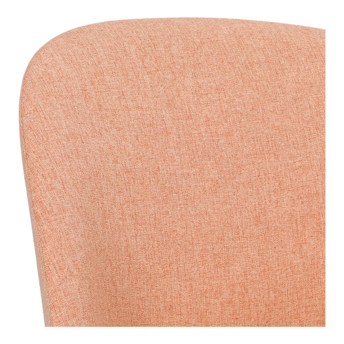 Upholstered Chair Cloe, pink/chrome