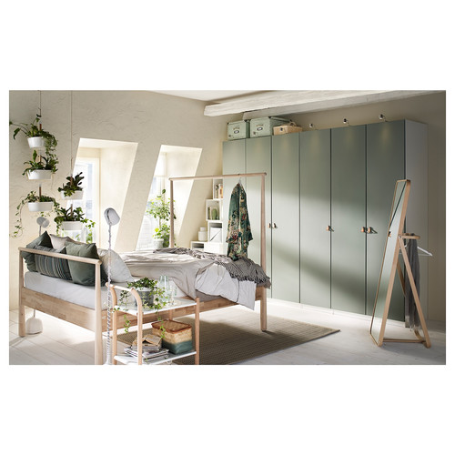 REINSVOLL Door, grey-green, 50x229 cm