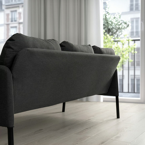 GLOSTAD 3-seat sofa, Knisa dark grey