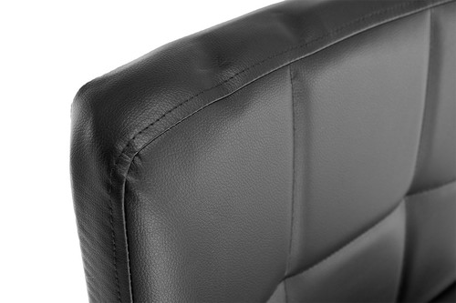 Bar Stool, faux leather, black/chrome