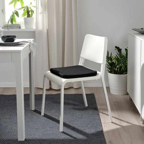STAGGSTARR Chair pad, black, 36x36x2.5 cm