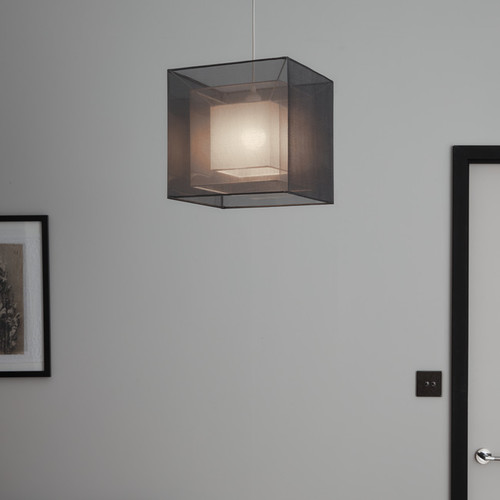 GoodHome Pendant Lamp Ciplye 30cm E27, white-grey
