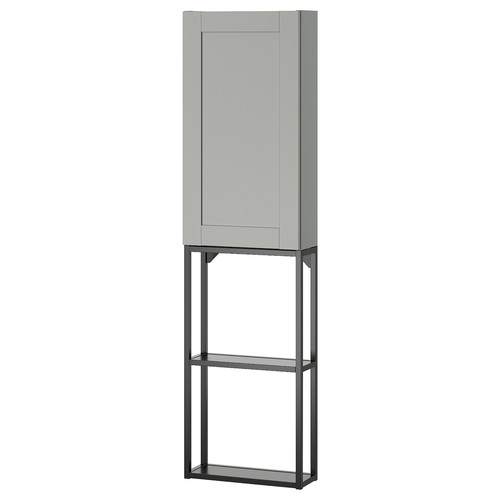 ENHET Storage combination, anthracite/grey frame, 40x17x150 cm