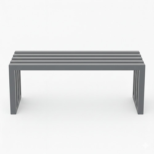 Architectural Modern Garden Bench 120cm, grey