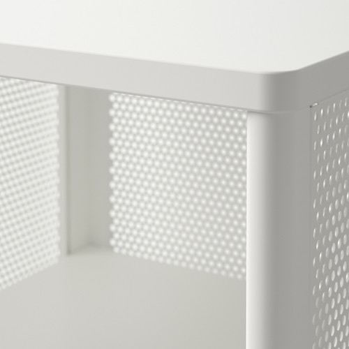 BEKANT Storage unit on castors, mesh white, 41x101 cm