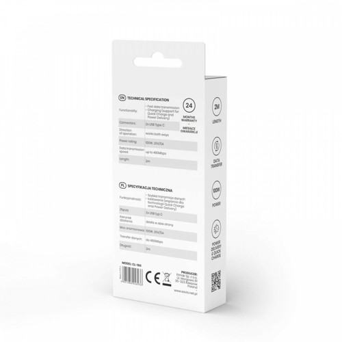 Savio Cable USB type-C CL-160